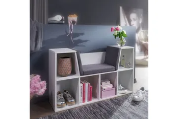 Bänk Wohnling Melaminbelagd spånskiva Klädd sittplats Förvaringsutrymme Modern - Möbler - Fåtölj & stolar - Sittbänk - Bänk med ryggstöd