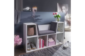 Bänk Wohnling Melaminbelagd spånskiva Klädd sittplats Förvaringsutrymme Modern - Möbler - Fåtölj & stolar - Sittbänk - Bänk med ryggstöd