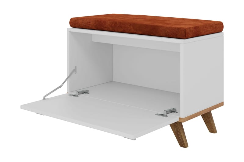 Cheshunt Sittbänk med förvaring - Vit/Ek - Möbler - Fåtölj & stolar - Sittbänk - Sittbänk med förvaring