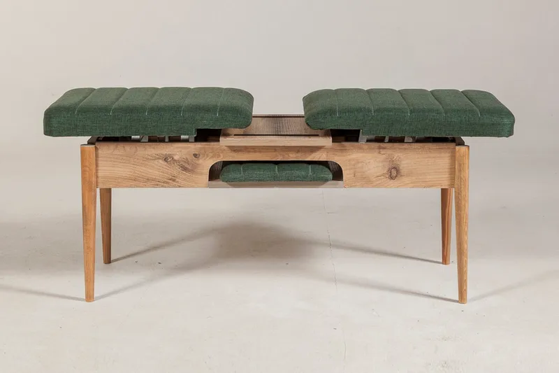 Corralez Bänk 51 cm - Trä/natur/Grön - Möbler - Fåtölj & stolar - Sittbänk