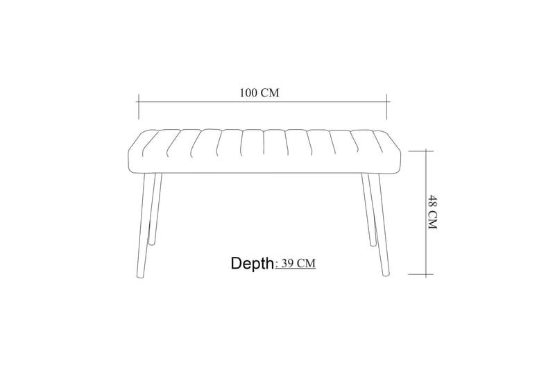 Derpele Sittbänk - Vit/Antracit - Möbler - Fåtölj & stolar - Sittbänk