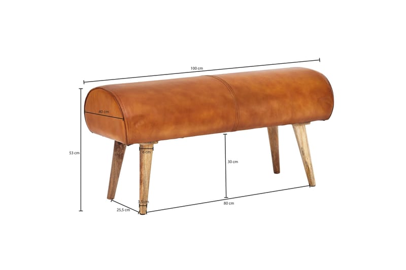 Ednesha Sittbänk - Brun - Möbler - Fåtölj & stolar - Sittbänk