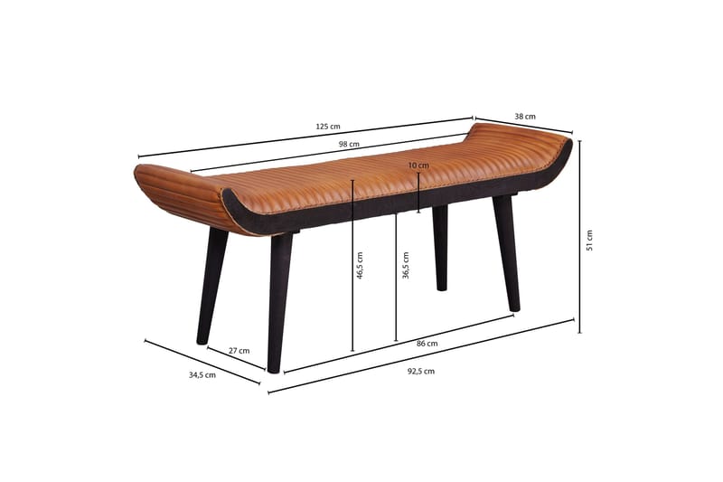 Eikleberry Sittbänk - Brun - Möbler - Fåtölj & stolar - Sittbänk