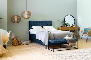 Ella Sittbänk 120cm Djuphäftad - Blå/Sammet - Möbler - Fåtölj & stolar - Sittbänk
