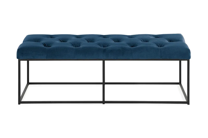 Ella Sittbänk 120cm Djuphäftad - Blå/Sammet - Möbler - Fåtölj & stolar - Sittbänk