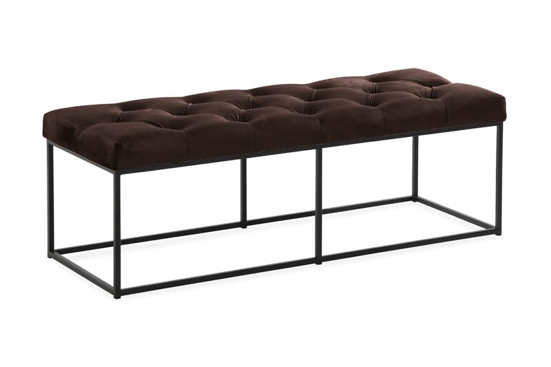 Ella Sittbänk 120cm Djuphäftad, Brun/Sammet