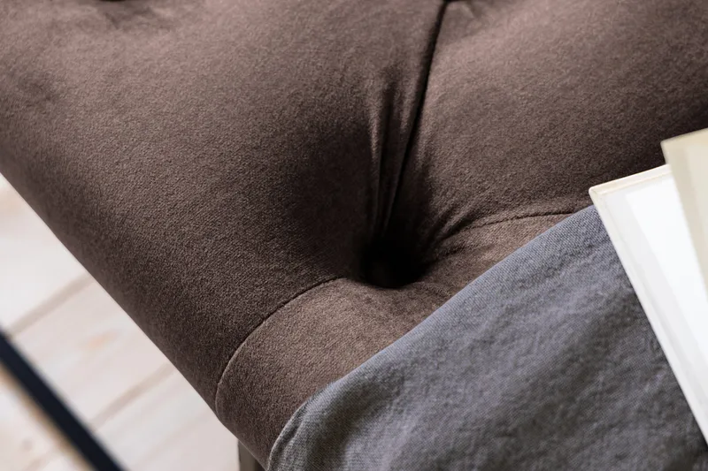 Ella Sittbänk 120cm Djuphäftad - Brun/Sammet - Möbler - Fåtölj & stolar - Sittbänk