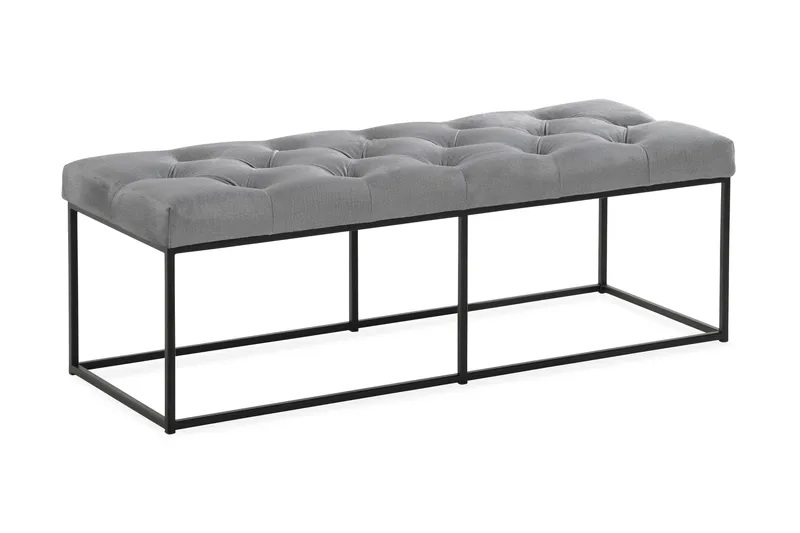 Ella Sittbänk 120cm Djuphäftad, Grå/Sammet