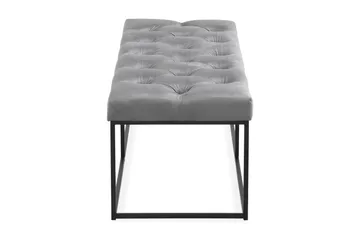 Ella Sittbänk 120cm Djuphäftad - Grå/Sammet - Möbler - Fåtölj & stolar - Sittbänk
