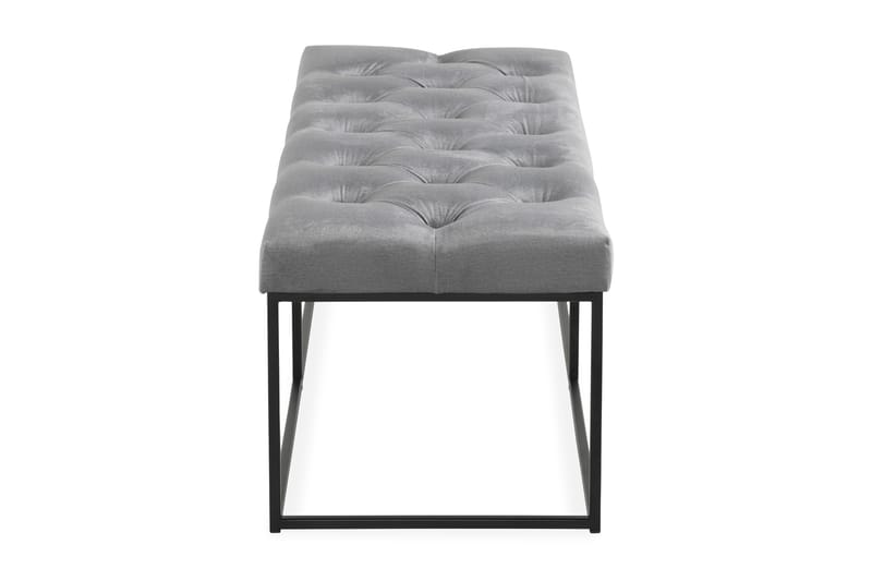 Ella Sittbänk 120cm Djuphäftad - Grå/Sammet - Möbler - Fåtölj & stolar - Sittbänk