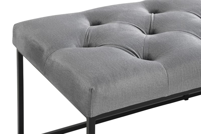 Ella Sittbänk 120cm Djuphäftad - Grå/Sammet - Möbler - Fåtölj & stolar - Sittbänk