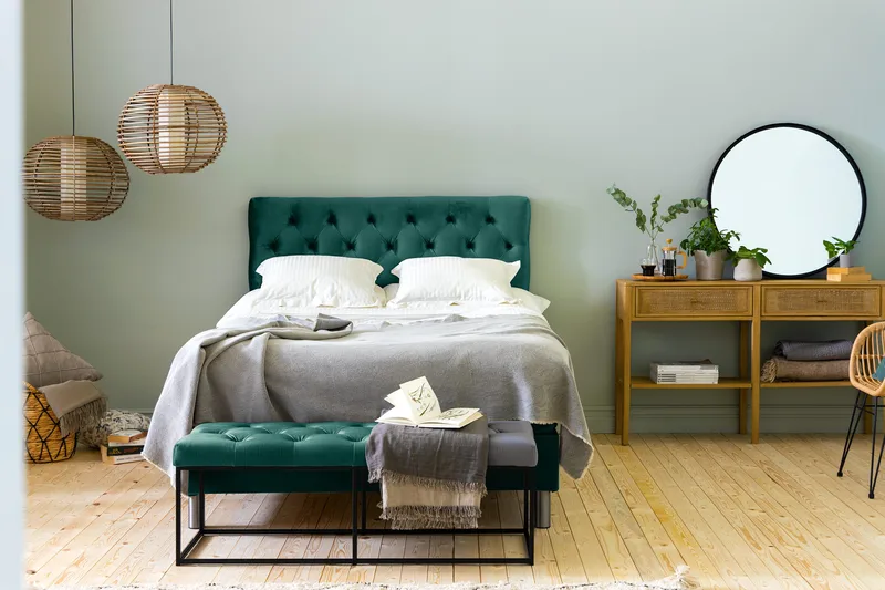 Ella Sittbänk 120cm Djuphäftad - Grön/Sammet - Möbler - Fåtölj & stolar - Sittbänk