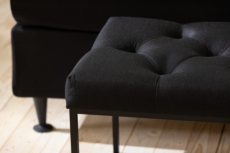 Ella Sittbänk 120cm Djuphäftad - Svart - Möbler - Fåtölj & stolar - Sittbänk