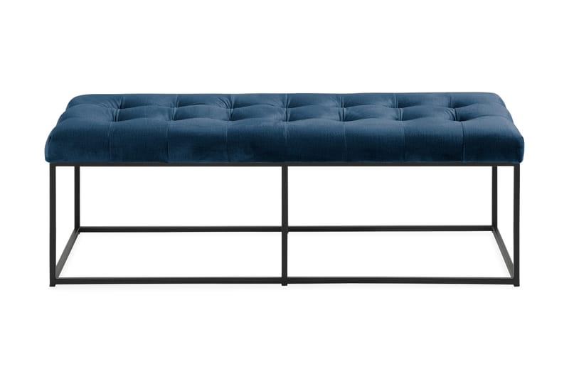 Ella Sittbänk 120cm Rutig - Blå/Sammet - Möbler - Fåtölj & stolar - Sittbänk
