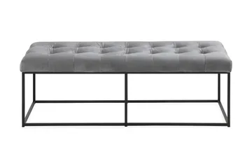 Ella Sittbänk 120cm Rutig - Grå/Sammet - Möbler - Fåtölj & stolar - Sittbänk