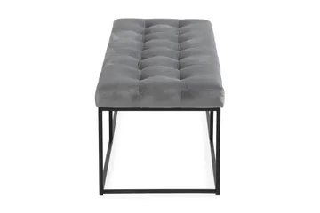 Ella Sittbänk 120cm Rutig - Grå/Sammet - Möbler - Fåtölj & stolar - Sittbänk