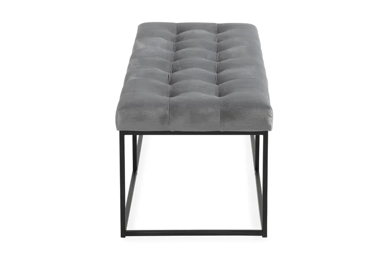 Ella Sittbänk 120cm Rutig - Grå/Sammet - Möbler - Fåtölj & stolar - Sittbänk