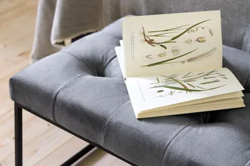 Ella Sittbänk 120cm Rutig - Grå/Sammet - Möbler - Fåtölj & stolar - Sittbänk