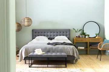 Ella Sittbänk 120cm Rutig - Grå/Sammet - Möbler - Fåtölj & stolar - Sittbänk