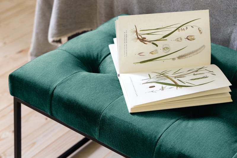 Ella Sittbänk 120cm Rutig - Grön/Sammet - Möbler - Fåtölj & stolar - Sittbänk