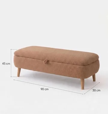 Elvaris Bänk 90x45x30 cm - Brun - Möbler - Fåtölj & stolar - Sittbänk