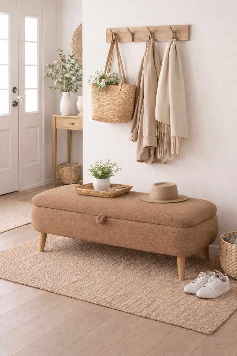 Elvaris Bänk 90x45x30 cm - Brun - Möbler - Fåtölj & stolar - Sittbänk