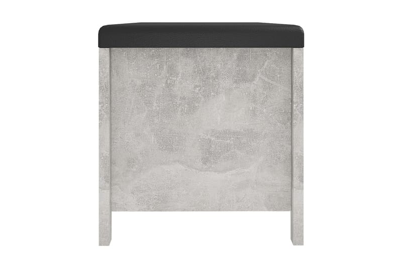 Förvaringsbänk med dyna betonggrå 105x40x45 cm spånskiva - Grå - Sittbänk - Hallbänk