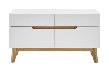 Foajébänk Marleny 97 cm - Vit|Ek - Möbler - F�åtölj & stolar - Sittbänk - Sittbänk med förvaring