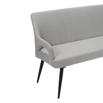 Halifax 2-sits Sittbänk med rygg - Ljusgrå med svarta ben - Möbler - Fåtölj & stolar - Sittbänk - Bänk med ryggstöd