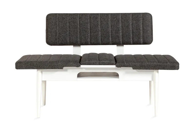 Idehult Bänk 85 cm - Vit/Antracit - Möbler - Fåtölj & stolar - Sittbänk - Bänk med ryggstöd