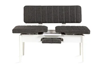 Idehult Bänk 85 cm - Vit/Antracit - Möbler - Fåtölj & stolar - Sittbänk - Bänk med ryggstöd