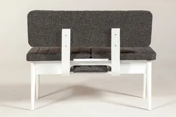 Idehult Bänk 85 cm - Vit/Antracit - Möbler - Fåtölj & stolar - Sittbänk - Bänk med ryggstöd