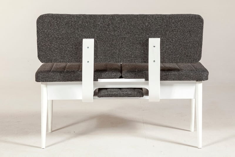 Idehult Bänk 85 cm - Vit/Antracit - Möbler - Fåtölj & stolar - Sittbänk - Bänk med ryggstöd