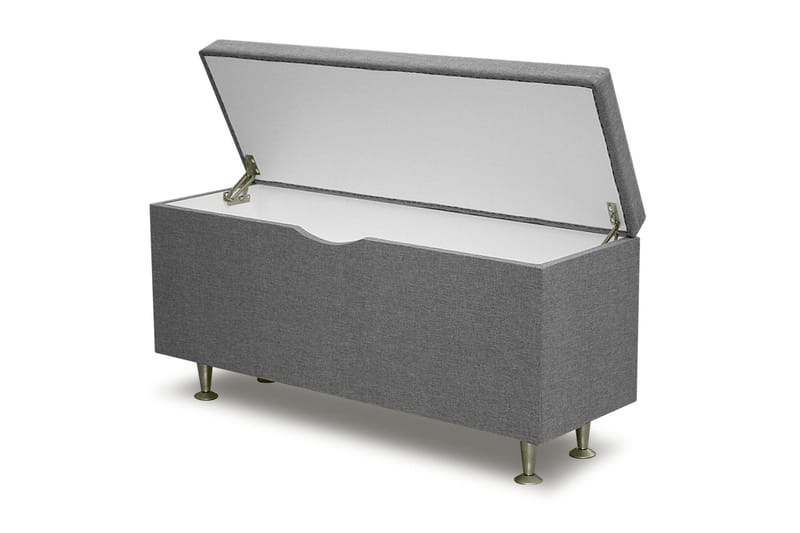 Cibele Sängkista 130 cm - Ljusgrå/Björk - Möbler - Säng - Sängtillbehör & sänggavel - Sängförvaring