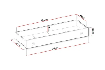 Rathmore Sängkista 140 cm - Grå - Möbler - Fåtölj & stolar - Sittbänk - Sängbänk