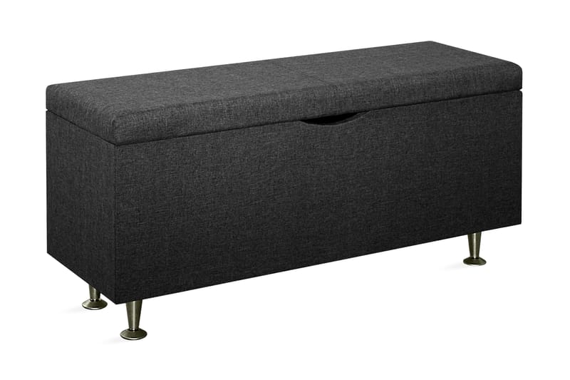 Sängkista Savanna 130 cm - Mörkgrå|Metall - Möbler - Fåtölj & stolar - Sittbänk - Sängbänk