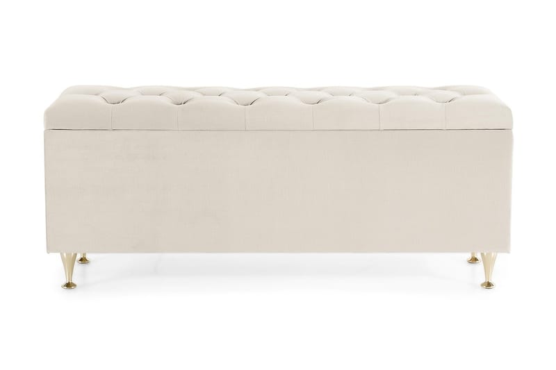 Sängkista Torsö Beige Sammet - Möbler - Fåtölj & stolar - Sittbänk - Sängbänk
