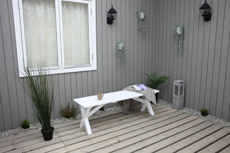 Scottsdale Sittbänk 140 cm Vit - KWA - Möbler - Fåtölj & stolar - Sittbänk