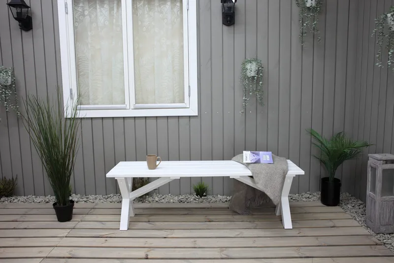Scottsdale Sittbänk 140 cm Vit - KWA - Möbler - Fåtölj & stolar - Sittbänk
