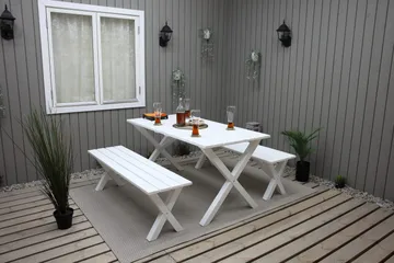 Scottsdale Sittbänk 140 cm Vit - KWA - Möbler - Fåtölj & stolar - Sittbänk