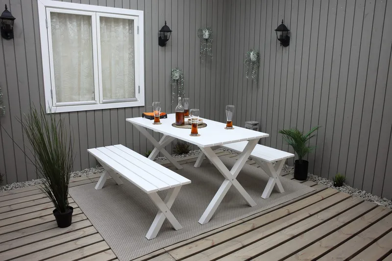 Scottsdale Sittbänk 140 cm Vit - KWA - Möbler - Fåtölj & stolar - Sittbänk
