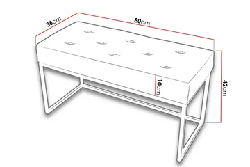 Sego Sittpuff 80x35x42 cm - Svart - Möbler - Fåtölj & stolar - Sittbänk