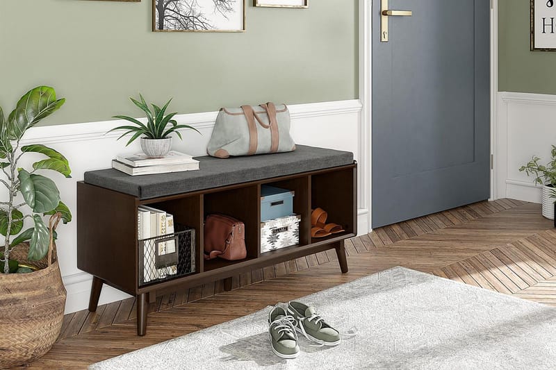 Sittbänk Brittany 118 cm Brun - Novogratz - Möbler - Fåtölj & stolar - Sittbänk