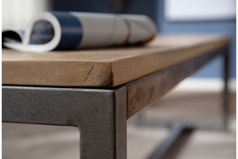 Sittbänk Clanton 175 cm - Brun/Svart - Sittbänk - Hallbänk