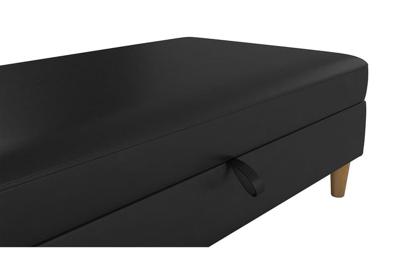 Sittbänk Hartford 130 cm Konstläer/Svart - Dorel Home - Möbler - Fåtölj & stolar - Sittbänk - Sittbänk med förvaring