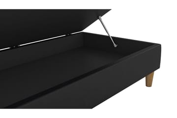 Sittbänk Hartford 130 cm Konstläer/Svart - Dorel Home - Möbler - Fåtölj & stolar - Sittbänk - Sittbänk med förvaring