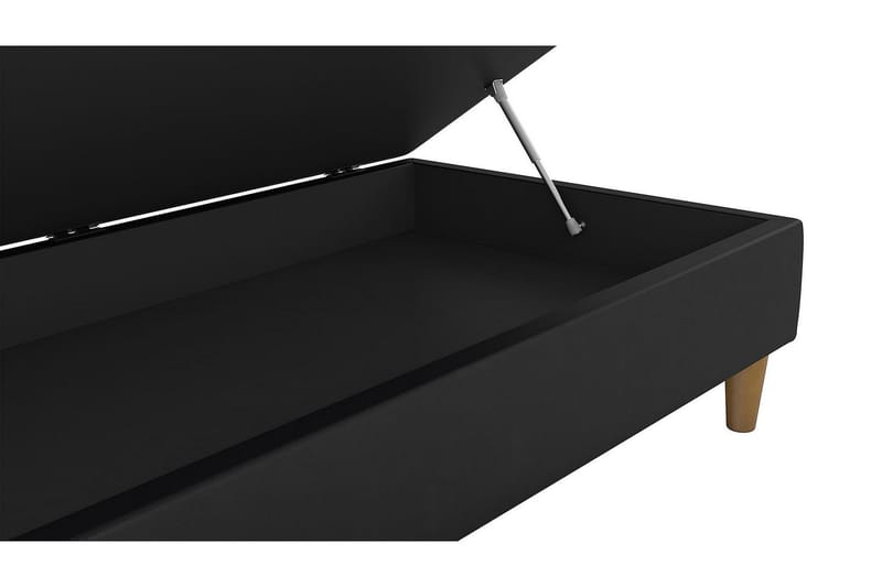 Sittbänk Hartford 130 cm Konstläer/Svart - Dorel Home - Möbler - Fåtölj & stolar - Sittbänk - Sittbänk med förvaring