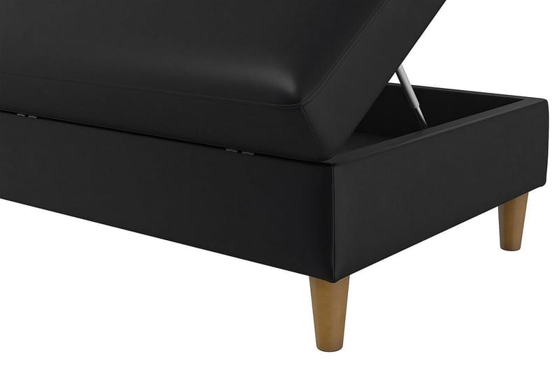 Sittbänk Hartford 130 cm Konstläer/Svart - Dorel Home - Möbler - Fåtölj & stolar - Sittbänk - Sittbänk med förvaring