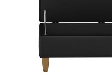 Sittbänk Hartford 130 cm Konstläer/Svart - Dorel Home - Möbler - Fåtölj & stolar - Sittbänk - Sittbänk med förvaring
