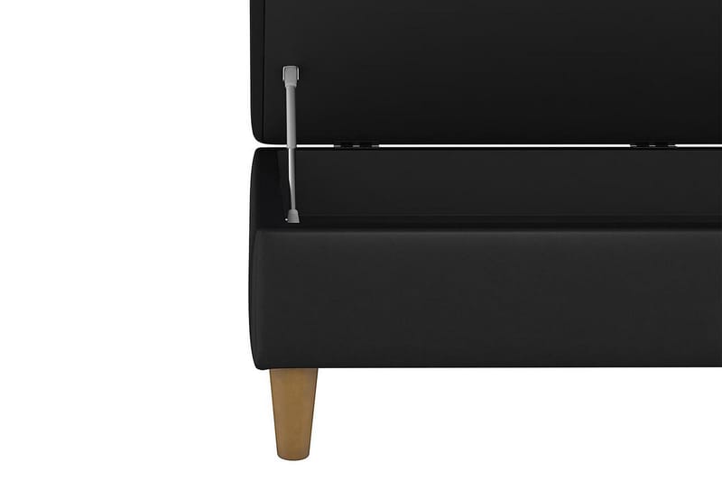 Sittbänk Hartford 130 cm Konstläer/Svart - Dorel Home - Möbler - Fåtölj & stolar - Sittbänk - Sittbänk med förvaring